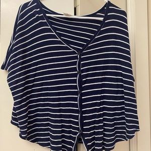 Live in the Moment loose striped shirt